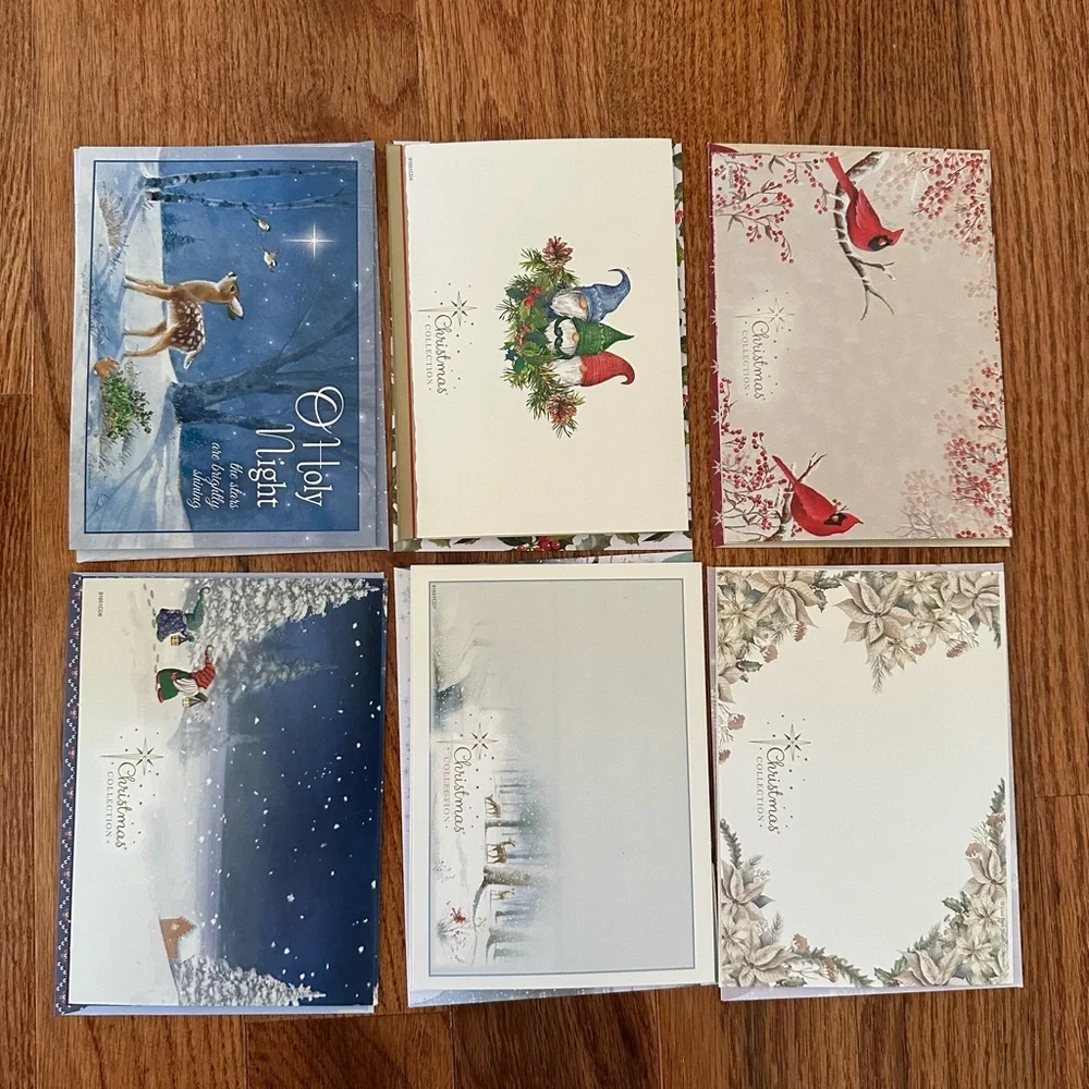New 6 of Christmas Cards with Envelopes